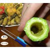 2 pcs Zucchini Squash Cucumber Corer Vegetable Corers Drill Stainless Steel Core Remover Coring Tool Kitchen Stuffed Vegetables Veggies Seed Remover Tools Remove Seeds Eggplant 10" Long Gadgets