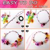WUBOMJIO Flower Crowns Craft Kit, Make Your Own 12 PCs Flower Crowns Garland Handmade Arts and Crafts for Kids, DIY Fairy Flower Headbands and Bracelets,Hair Accessories Gift for Girls/Teens/Women