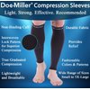 Doc Miller Calf Compression Sleeve Men - 30-40 mmHg, Medical Grade Calf Sleeves for Men and Women Supports Shin Splints, and Varicose Veins Recovery - 1 Pair Small Size - Black Calf Sleeve