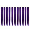 Beaute Galleria Bundle 11 Pieces Single Color 21 Inches Straight Party Highlights Clip In Synthetic Hair Extensions Cosplay Comic Con Halloween Costume (Purple)