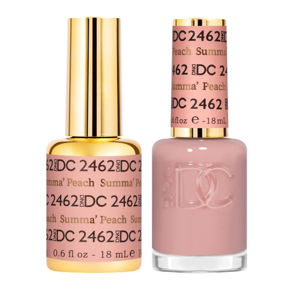 DND Gel DC Sheer Polish Set - 1 each of Gel Polish and Nail Polish, Summa Peach, 0.5 Fl Oz