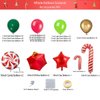 Bonropin Christmas Balloon Garland Arch kit with Xmas Red Gold Dark Green Balloon Fresh Green Balloon and Candy Balloons Gift Box Balloons Red Star Balloons Rich for Christmas Party Decorations