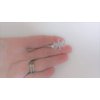 Set of 2 extra small silver flower metal alligator hair clip for fine thin hair