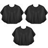 3 Pcs Makeup Capes Beauty Salon Makeup Bibs Shorty Smock for Clients Lightweight Comb-out Beard Apron Hair Dye Capes Hair Salon Shorty Cape for Makeup Artist Hair Beauty(Black)