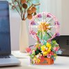 Music Box Flower Building Block（364pcs) Set Rotating Ferris Wheel Diy Building Toys For Kids Adults Display Collection Creative Home Office Gift For Christmas Birthday New Year Valentine's Day