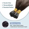 Sunya I Tip Hair Extensions Human Hair Dark Brown 40 Grams 50 Strands/Package Pre Bonded I Tip Hair Extensions Fusion 18 inches Remy Straight Stick Tip Real Human Hair Extensions #2