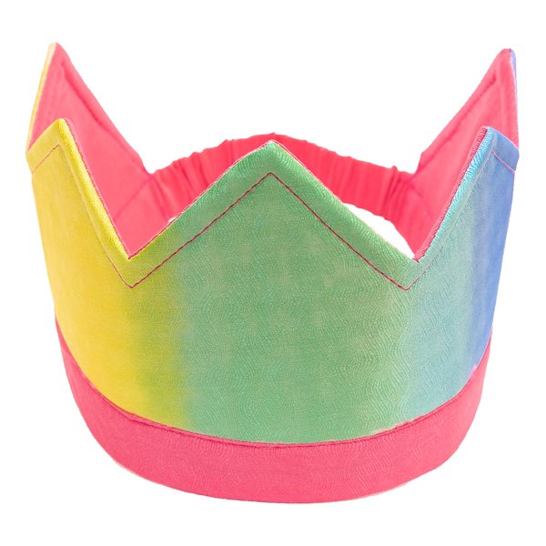 Sarah's Silks Rainbow/Rose 100% Silk Crown with Elastic Headband to Dress up as a Prince, Princess, Queen or King | Montessori Toy for Children Perfect for Imaginative Play