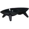 Pet Life ® Melamine Sculpture Dual Food and Water Pet Bowl - Raised Dog Bowl with Durable Rubberized Tough-Traction Grips