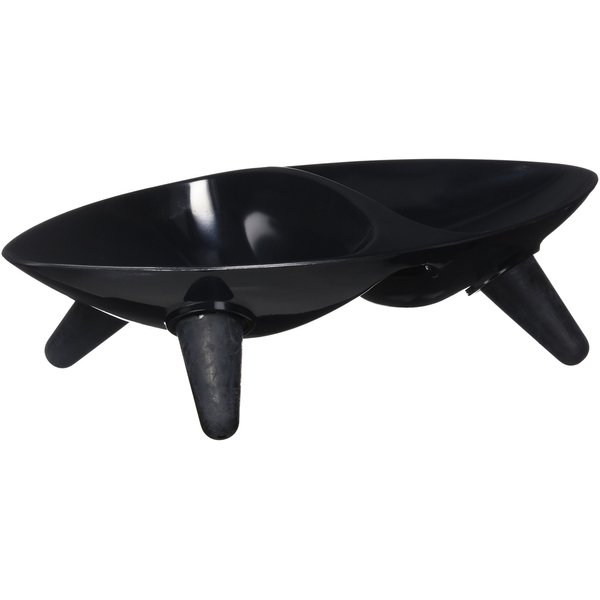 Pet Life ® Melamine Sculpture Dual Food and Water Pet Bowl - Raised Dog Bowl with Durable Rubberized Tough-Traction Grips