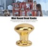 SPYMINNPOO 8Pcs 1:12 Scale Miniature Round Head Knobs, Metal Dollhouse Door Handle Knobs Furniture Knobs Accessories (Gold)