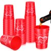 CHENGU Valentines Cups Heart Cup Plastic for Kids Heart Tumblers Valentine Party Supplies Red Valentines Day Plastic Cups Valentines Tumbler for Holiday Party Supplies (48 Pieces)