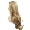 Melody Wig Synthetic Blonde Lace Front Wigs With Brown Roots Long Body Wave Hair Long Side Part Ombre Blonde Wigs