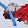 KNIPEX Tools 90 10 185 Pneumatic Hose Cutter, Red