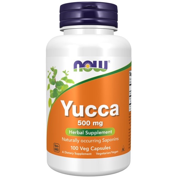 NOW Supplements, Yucca (Yucca spp.) 500 mg, 4:1 Concentrate, Herbal Supplement, 100 Capsules