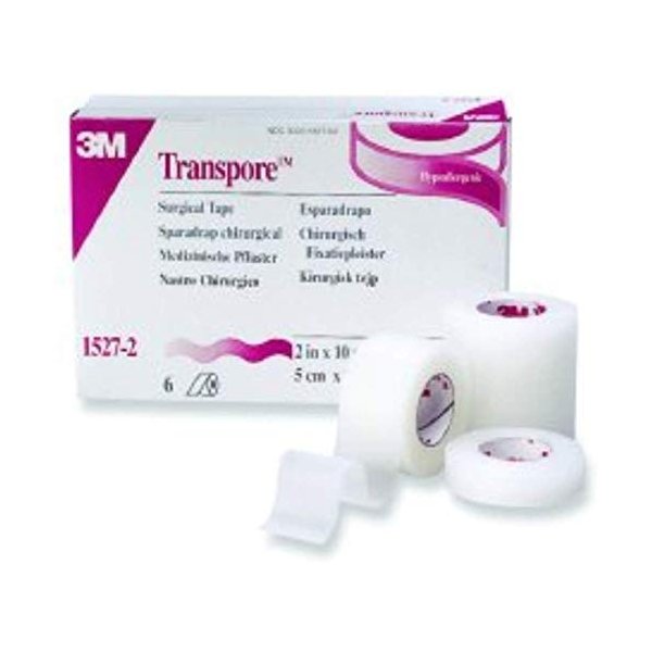 Transpore 3M Medical Tape Plastic 2" X 10 Yards NonSterile (#1527-2, Sold per Piece)