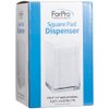 ForPro Square Pad Dispenser - Clear, Acrylic, Open Sides and Top Dispenser- Cocktail Napkin Dispenser - Fits 4” x 4” Cotton Pads - 7” H x 4.25” W x 4.25” L