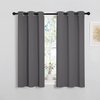 NICETOWN Grey Blackout Curtain Panels for Bedroom, Thermal Insulated Grommet Top Blackout Draperies and Drapes for Basement (2 Panels, W34 x L45-inch, Grey)