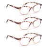 OLOMEE Reading Glasses Women Men Readers 1.25 Small Round Eyeglasses for Reading with Comfortable Spring Hinge Lightweight 3 Pack