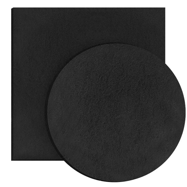 auroray 2 Pcs Oil Drain Splash Pad, 22'' Square No Splatter Pad and 15" Round Oil Splash Pad for Oil Change Pan Transmission Drain Pan, Black