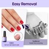Gellen Gel Nail Polish Remover, 2Pcs Gel Polish Remover with Nail File and Cuticle Pusher, Gel Nail Polish Remover for Nails Easily and Quickly Remove Gel Polish in 2-5 Minutes