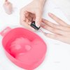 AUEAR, Manicure Bowl Soak Tray Nail Art Polishing Remover Treatment SPA Tool (Pink, 2-Pack)