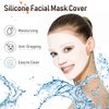 32 Pcs Facial Chest Neck Silicone Pad Reusable Face Forehead Patches Facial Sleeping Mask Cover for Smoothing Facial Chest Neck Forehead Eye Mouth (Clear,Milk White)
