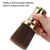 Hair Sweep, Multifunctional Neck Duster Brush Beard Shaving Brush Barber Brush for Barber Shop(Gold)