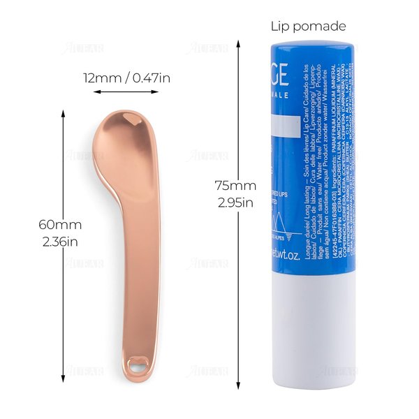 AUEAR, 3 Pack Metal Cosmetic Makeup Spatula Mini Curved Skincare Facial Cream Lotions Moisturizers Spoon Beauty Scoop for Mixing and Sampling