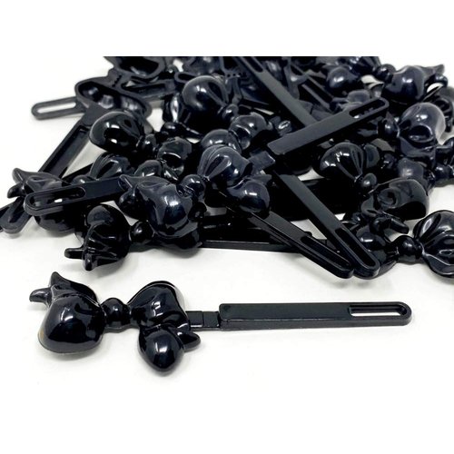 Tara Girls Self Hinge Bow Hair Barrettes 18 Pieces Selection (Black)