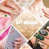 35 Pieces 3D Luxury Nail Art Nail Gems Nail Crystals Gold Nail Diamonds Rhinestones Metal Alloy Glass Rhinestones Nail Charms with Storage Box for Nail Decor DIY Craft Jewelry Making (Classic Style)