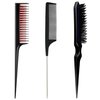 MENFENG 3-Pack comb set teasing combs for women, Hair Styling Comb Set, Including Detangling Fluffy Hair Brush, Rat Tail Comb Detangling Comb and Women's Back Comb Triple Detangling Comb