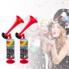Air Horn, Mini Handheld Air Horn Super Loud Noisemakers Bear Horn Self Defense Reusable Air Pump Horns Marine Signal Safety Alarm Horn for Boating, Sports Events, Graduation, Outdoor Alarm