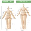 XiDonDon 1/12 Scale BJD Doll Body 9.6cm/11cm YMY2 Body Action Figures Replacement Body Doll Accessories (Normal White,9.6cm)