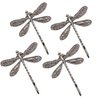 4Pcs Silver Dragonfly Hair Clip,Wedding Retro Antique Barrette,Bridal Headdress Head Wear Styling Hair Accessories for Girls Ladies Bobby Pins Hair pins French Hair Styling Pins Hair Accessories