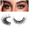 Cat Eye False Eyelashes 14 Pairs 6D Volume Natural Look Fluffy Wispy Lashes 15mm Eye Lash Extensions Strip Fake Eyelashes Pack