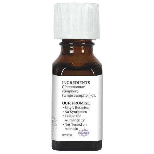 Aura Cacia Pure Camphor, White Essential Oil | 0.5 fl. oz. | Cinnamomum camphora