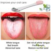 Moosec Tongue Scraper Cleaner, Bad Breath Treament&Get Rid of White Tongue, 100% BPA Free Medical Grade Stainless Steel Tongue Scrubber for Oral Care Dentist Recommendation