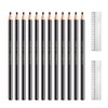 Sumeitang 12 Pcs Black Eyebrow Pencil Set,Pull Cord Peel-off Brow Pencil For Marking, Filling And Outlining, Tattoo Makeup And Microblading Supplies Kit-Waterproof and Durable Permanent Eyebrow Liners