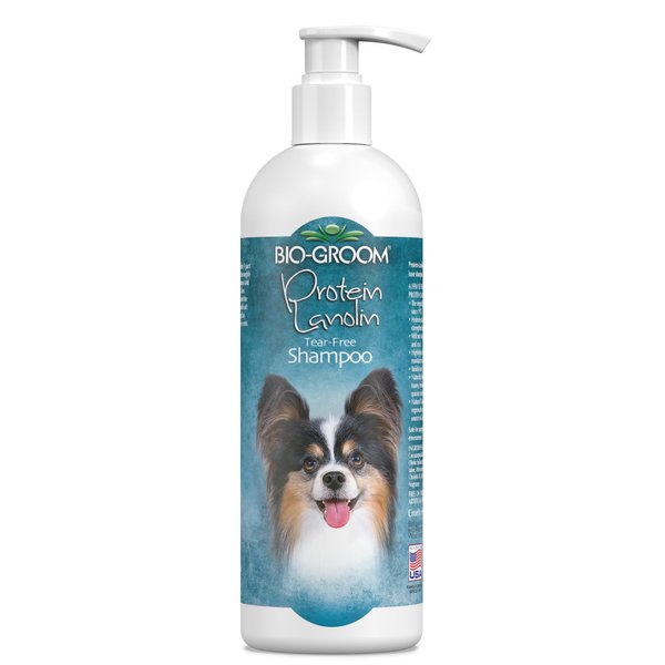 Bio-Groom Protein Lanolin Dog Shampoo – Tear-Free Pet Shampoo, Dog Bathing Supplies, Puppy Wash, Cat & Dog Grooming Supplies, Cruelty-Free, Made in USA, Tearless Dog Products – 32 fl oz 1-Pack