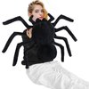HyDren Christmas Giant Stuffed Spider Toy Huge Realistic Black Spider Stuffed Animal Plush Pillow Christmas Funny Prank Toys(31.5 x 19.7 Inch)