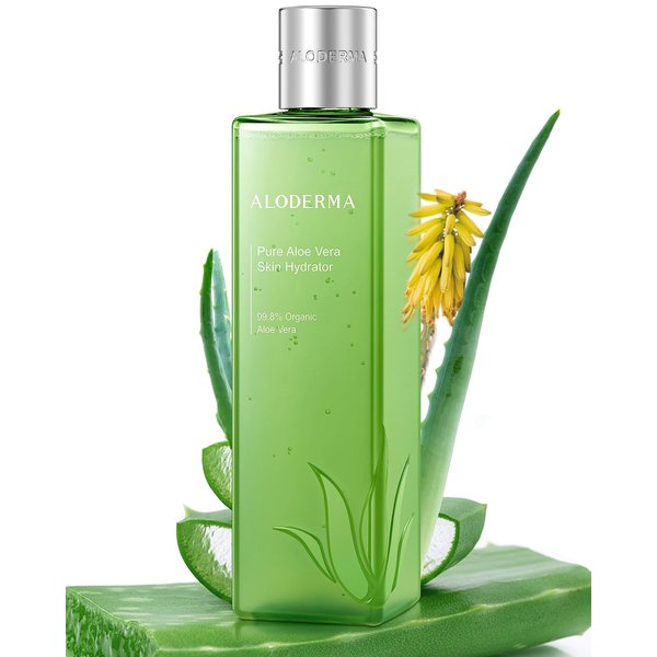 Aloderma 99.8% Pure Organic Aloe Vera Face Hydrator Made within 12 Hours of Harvest - Moisturizing & Hydrating Facial Toner for Oily Skin, Soothing Toner for Balanced Skin, Improve Skin Texture, 240ml