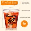 Zubebe 100 Pieces Cheers to 60 Years Shot Glasses 2 oz Disposable Cups, 60th Birthday Party Favors for Her and Him Women Men Anniversary Wedding Decorations (Black, Cheers to 60 Years)