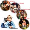 48 Pcs Self Adhesive Fake Mustaches,Hairy Fake Facial Hair,Novelty False Mustache for Birthday,Halloween,Party Supplies,Masquerade,Black