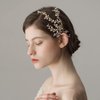 Asphire Handmade Bridal Rhinestone Hair Comb Shiny Iced Out Claw Chain Branch Side Comb Hair Clip Elegant Women's up-do Hair Piece Bridesmaid Headpiece for Wedding
