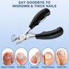 Amrules Toenail Clippers, Professional ingrown toenail Tools, Nail Treatment Foot Tool for Thick & Ingrown Toenails, Stainless Steel Pedicure Tools with Sharp Curved Blade for Men Women & Seniors