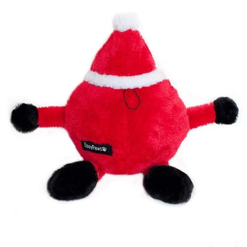 ZippyPaws Holiday Brainey Santa Squeaky Plush Dog Toy