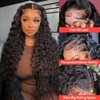 30 Inch Deep Wave Lace Front Wigs Human Hair 13x4 HD Lace Front Wigs Human Hair Pre Plucked 180% Density Deep Curly Human Hair Wig Wet and Wavy Glueless Frontal Human Hair Lace Front Wigs for Women