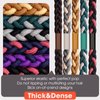 EasYoung 10pcs Braided Mens Hair Ties for Guys, for Buns Curly Thick Dense Hair Elastic Hair Ties For Men & Women, No Crease Hair Coils Hair Ties Men with Long Hair