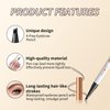 Microblading Eyebrow Pen,Waterproof Magic Eyebrow Pencil,4 Tip Eye Brow Pen,Long-lasting Natural Makeup Fine Stroke Tattoo Pen Eyebrow Pencil Stay on All Day for Women(Gray-C)