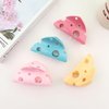 Hair Claw Clips 4 Pcs Cheese Hairclips Cute Claw Clips for Women Girls Hair Clips for Thick Hair Makeup Pink Red Blue Blue Hair Accessories
